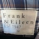 Frank Eileen Shirt Size Medium Blue Plaid Buttonup Long Sleeve Collared Preppy Photo 4