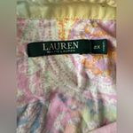 Lauren Ralph Lauren Pale Paisley Print Sleep Button Shirt, Size 2X Pink Photo 3