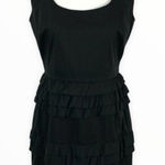 Elie Tahari  Black Sleeveless Ruffle Tiered Cocktail Party Dress Elegant 8‎ Photo 0