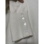 JM Collection  Woman's PetiteXL Ivory Button Sleeve Turtleneck Sweater Lightweigt Photo 1