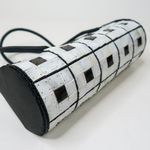 Vintage 80s Mother of Pearl Barrel Bag Black Photo 6