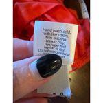 J.Crew  Shirt Women Large Orange Red Jersey Pleated Front Long Sleeve Top Preppy Photo 8