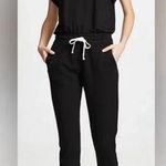 Monrow short sleeve drawstring waist jogger size small jumpsuit Black Photo 0