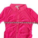 Good American  Knockout Pink Sheer Ruched Long Sleeve Mini Dress Size 3 / large Photo 4