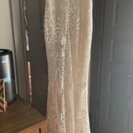 Made with Love Riley Plunge Neck Sleeveless Sheath Wedding Gown White Size 8 Photo 7