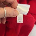 Chico's  size 2/L red cowl neck long sleeve shark bit hem tunic sweater EUC Photo 4