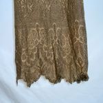 JS Boutique Bronze Metallic Lace Overlay Maxi Special Event Prom Dress 6 Photo 9