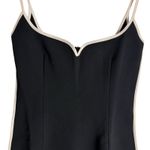 Paris Georgia Black Cream Sweetheart Heart Minimalist Cocktail Midi Dress Size M Size M Photo 5