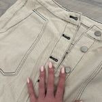 Cream Denim Skirt Size M Photo 3