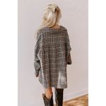 Impressions  EUC Women's Rustic Vineyard Tweed Linen Blend Top Black Size S Photo 3