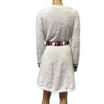 Born Famous Snowman Mid Thigh Soft Eyelash Belted Sweater Holiday Dress Womens L White Size L Photo 8