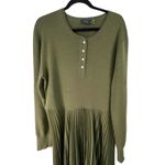 Ralph Lauren Polo  XXL Mixed Media Long Sleeve Fit & Flare Dress Midi Sweater Photo 2