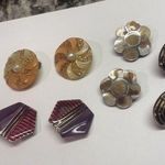 Lot Of 4 Statement Costume Earrings Clip On Clip Photo 0