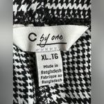 Houndstooth C By One Black & White  Pattern Capri Casual Pants Sz XL  T 16. Photo 4