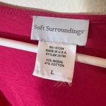 Soft Surroundings  Long Sleeve V-Neck Tunic Top Magenta Pink Size Large Photo 4