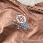 Blue Life  Revolve Mirage Halter One Piece Swimsuit Brown (small) crochet beach Photo 3