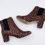 J.Crew Calf Hair Heeled Chelsea Boots Size 9.5 Ankle Bootie Brown Spotted AA523 Photo 8
