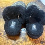 UGG  Black Tweed Slippers Size 8 Photo 4