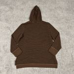 Habitat  Jacket Womens Medium Cardigan Hooded Brown Black Striped Pockets Photo 5