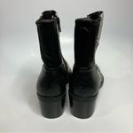 DV dolce Vita Zada ankle boots snake print‎ leather pointed toe size 8.5 Black Photo 5