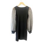 Altar'd State Altar’d State Black Fitted Knit Puff Long Sleeve Mini Dress‎ Size Medium Photo 2