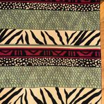 Kathie Lee Collection Vintage animal‎ stripe neck slit midi dress size 14 zebra tribal African light Photo 1