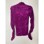 Pinko Purple Ribbed Crushed Velvet Turtleneck Gathered Long Photo 3
