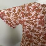 Lucky Brand Lucky Brand Floral Smocked Peasant Top Small Short Sleeve Photo 4