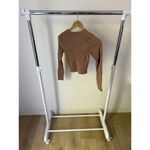 Abercrombie & Fitch Abercombie & Fitch Brown Long Sleeve Top Size Medium‎ Photo 4
