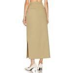 NANUSHKA Edena Skirt in Pebble Large New Womens Long Maxi Chinos Khaki Tan Photo 2