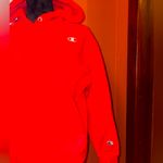 Champion  Men's Vibrant Red Hoodie Photo 3