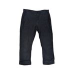 frame denim FRAME Le Beau Cropped Linen Pants Utility Black Washed Noir High Rise Medium Photo 2
