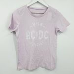 ACDC Pink Baby Tee Size Small Grunge Photo 0