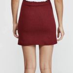 Free People NWT Sweater Wrap Mini Skirt Wine Burgundy Red Sz Small Mod Boho Soft Photo 1