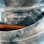 Athleta Sundown Sweatshirt Tie Dye, Dark Surf Teal blue pullover SIZE Small Photo 4