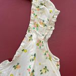 Free People  Floral Ruffle Dress - Cream and Green Photo 2