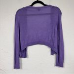 Talbots Purple Cropped Cardigan Sweater Women M Preppy Classic Academia Feminine Photo 5