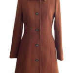 J.Crew  Lady Day Coat Redwood Size 2 Italian Wool Thinsulate Lined Rust Brown Photo 0