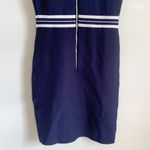 Bebe  Navy Blue White Body Con Bandage Mini Dress Medium Photo 7
