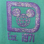 Disney parks teal / sea foam green & purple glitter large print spirit jersey L Photo 7