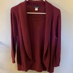 basic editions Basic Edition Faux Layered Sweater Purple Long Sleeve Medium Photo 0