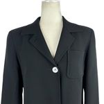 Akris Womens Size 4 Single Button Blazer Jacket Suit Black 100% Virgin Wool Job Photo 1