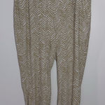  Travelers Pull On Crop Pants Tan/White Zebra Pattern Size 16‎ Chico's 3 Photo 0