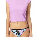 Womens Endless Waves Cropped Swim Top Size Small 3 Photo 3