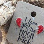 Swavorski Girls Swarovski Crystal Sterling Silver Red Wing Heart Earrings Photo 1