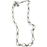 Lia Sophia  Circle Chain Long Necklace Silver Formal Casual Everyday Wear Photo 2