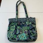 Vera Bradley  Tote Bag‎ Quilted Floral Lightweight Travel Carry On Green Photo 4