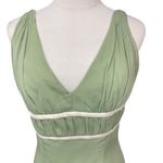 Eden Maids V Neck Sleeveless Formal Wedding Guest Sage Green Maxi Dress Size 6 Photo 5