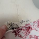 Anthropologie Anthro Everleigh wine toile floral ruffle hem blouse size large Photo 5