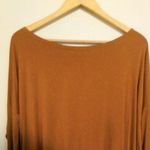 Piko 1988 Loose Fit Long Sleeve Top-Medium-Bamboo Blend-Boat Neck-Mustard-Soft Photo 4